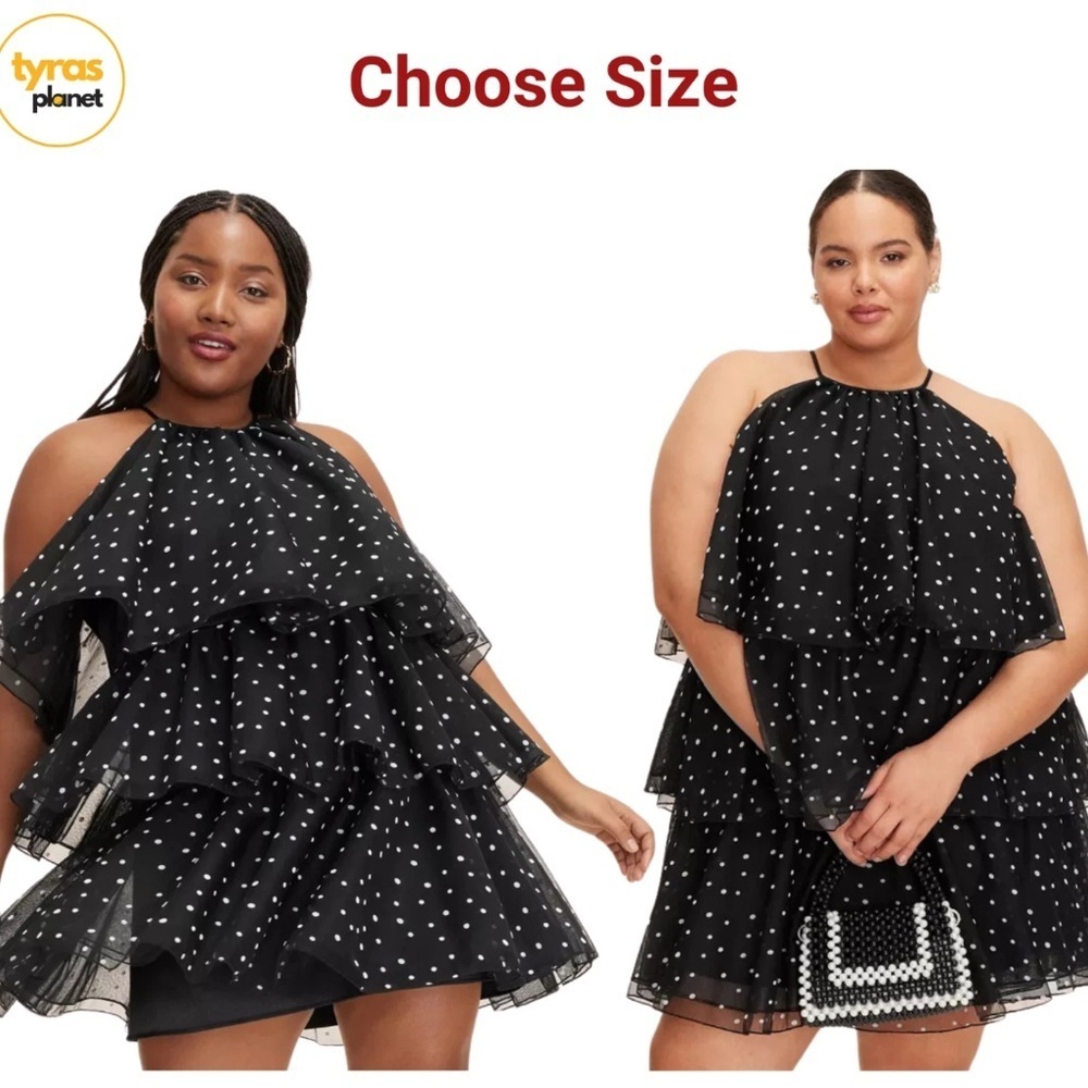 Kate Spade NY Target Black and White Mini Polka Dot Tiered Dress